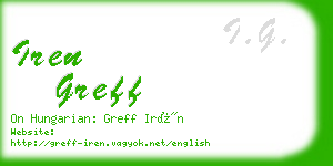 iren greff business card